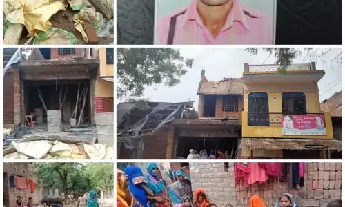 ढोला खोलते समय छज्जा गिरा ,मजदूर की मौत