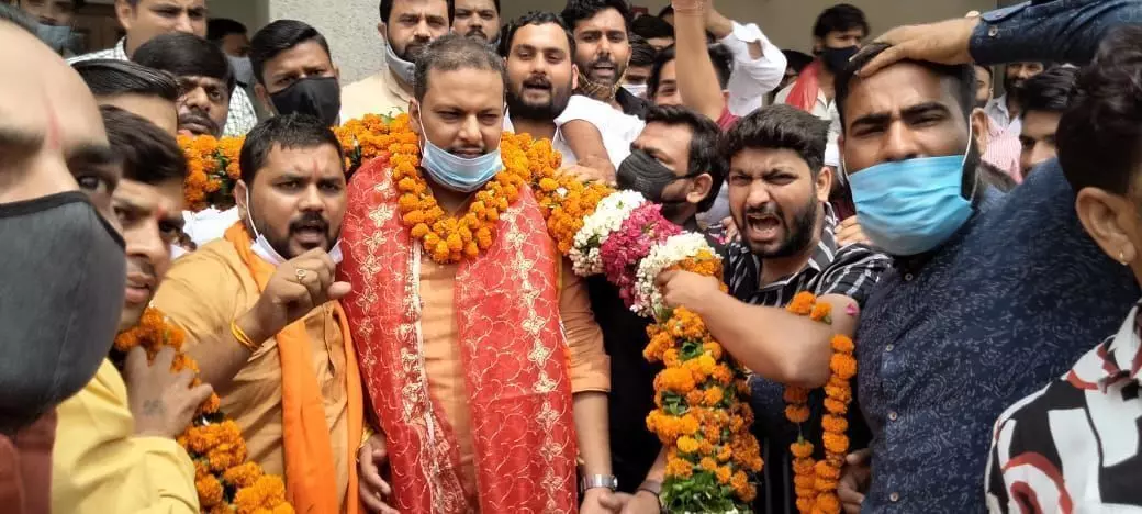 भाजपा युवा मोर्चे के नवनियुक्त प्रदेश अध्यक्ष प्रांशुदत्त द्विवेदी का हुआ भव्य स्वागत भाजपा युवा मोर्चे के नवनियुक्त प्रदेश अध्यक्ष प्रांशुदत्त द्विवेदी का हुआ भव्य स्वागत