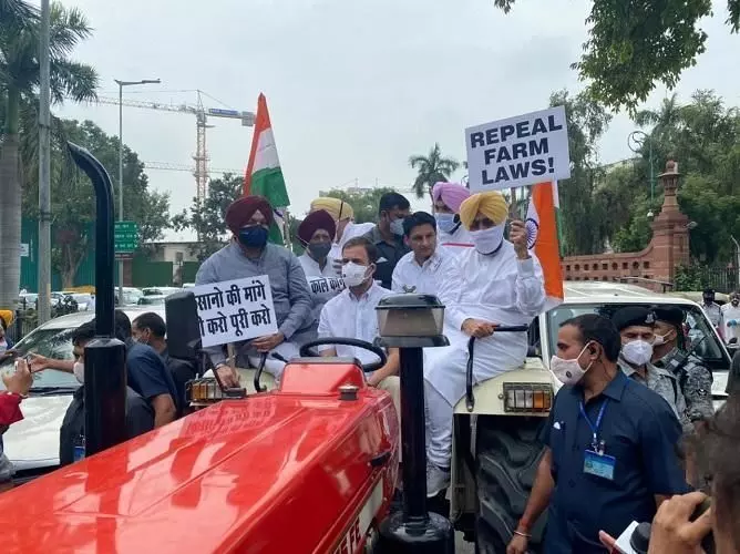 राहुल जिस ट्रैक्टर से संसद पहुंचे वो हुआ जब्त, जानें क्या है मामला? राहुल जिस ट्रैक्टर से संसद पहुंचे वो हुआ जब्त, जानें क्या है मामला?