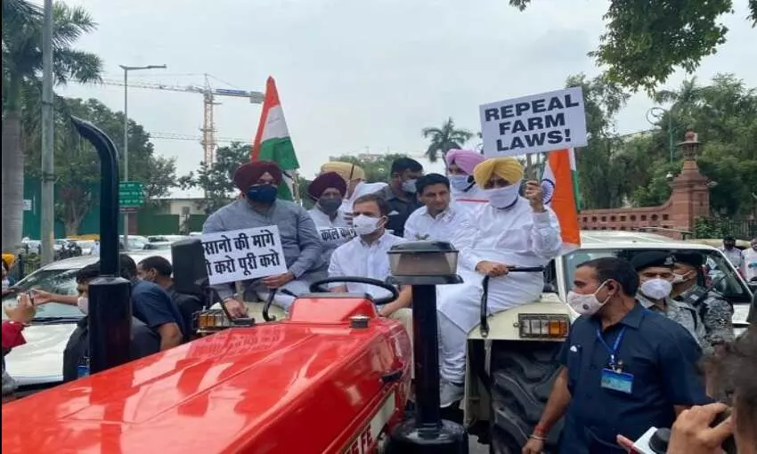 राहुल गाँधी ट्रेक्टर लेकर पहुंचे संसद भवन,किसानों के हित में कहि ये बड़ी बात राहुल गाँधी ट्रेक्टर लेकर पहुंचे संसद भवन,किसानों के हित में कहि ये बड़ी बात
