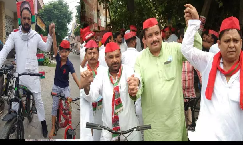 सफल रही सपा की साइकिल रैली, राशिद की टीम ने किया बढ़िया प्रदर्शन