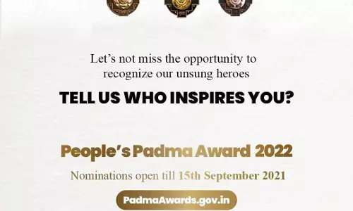 पद्म पुरस्कार 2022 के लिये नामांकन 15 सितंबर 2021 तक आमंत्रित किए जा रहे हैं.. पद्म पुरस्कार 2022 के लिये नामांकन 15 सितंबर 2021 तक आमंत्रित किए जा रहे हैं..