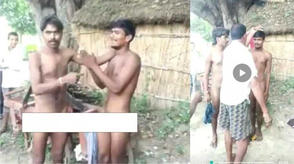 घंटा चोरी के आरोप में दो युवकों की नंगा करके पिटाई‚ पूरे गांव में घुमाया