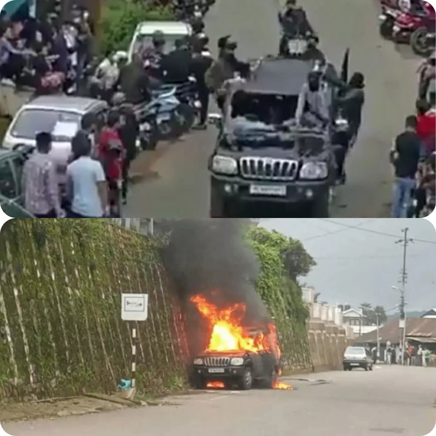 पूर्व विद्रोही नेता की कथित मुठभेड़ में मौत पर उपद्रव, CM आवास पर पेट्रोल बम से हमला, चार जिलों में कर्फ्यू ,गृह मंत्री का इस्तीफ़ा