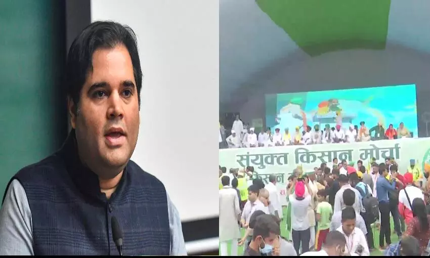 मुजफ्फरनगर: उमड़ा किसानों का हुजूम, किसानों को मिला वरूण गांधी का साथ मुजफ्फरनगर: उमड़ा किसानों का हुजूम, किसानों को मिला वरूण गांधी का साथ