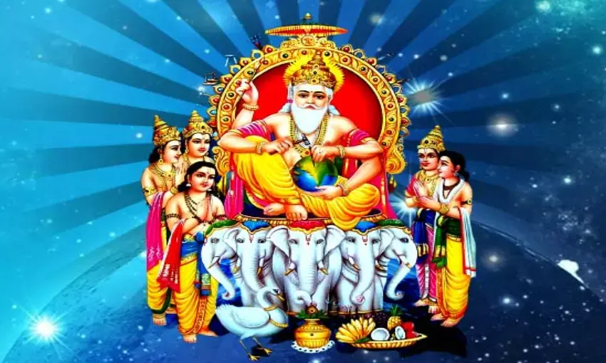 विश्वकर्मा पूजा आज, भगवान के जन्म को लेकर शास्त्रों में अलग-अलग कथाएं हैं प्रचलित विश्वकर्मा पूजा आज, भगवान के जन्म को लेकर शास्त्रों में अलग-अलग कथाएं हैं प्रचलित