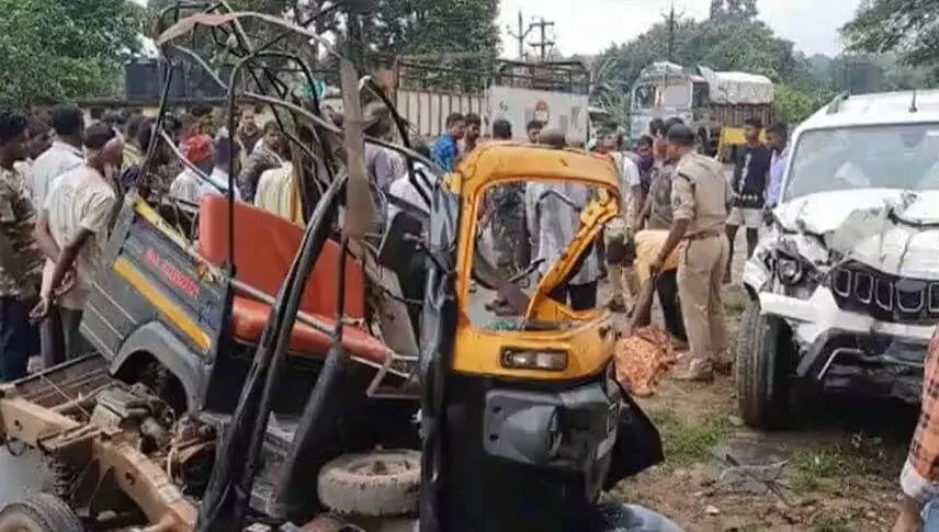 छत्तीसगढ़ में बड़ा हादसा: कोंडागांव में ऑटो-कार की टक्कर, एक ही परिवार के 9 लोगों की मौत