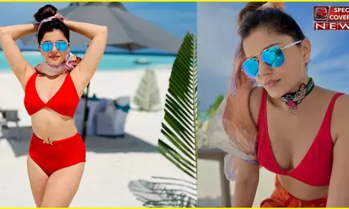 रुबीना दिलैक ने रेड बिकिनी में दिखाया बोल्ड अवतार, मालदीव में समंदर किनारे कर रही हैं एंजॉय