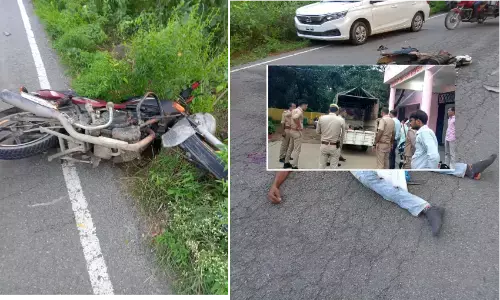 तेज़ रफ़्तार वाहन ने बाइक को जोरदार टक्कर मारी, हादसे में 3 की मौत