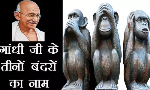 गांधीजी के बंदरों का नाम: जानें कहां से आए थे ये