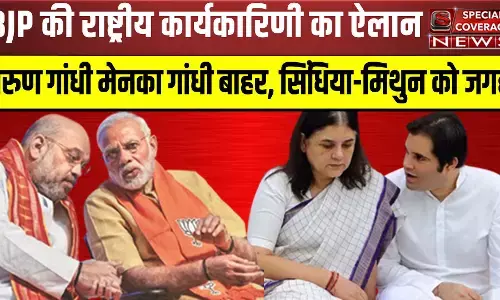 BJP की नई राष्ट्रीय कार्यकारिणी का ऐलान: वरुण-मेनका बाहर, सिंधिया और मिथुन को मिली जगह BJP की नई राष्ट्रीय कार्यकारिणी का ऐलान: वरुण-मेनका बाहर, सिंधिया और मिथुन को मिली जगह