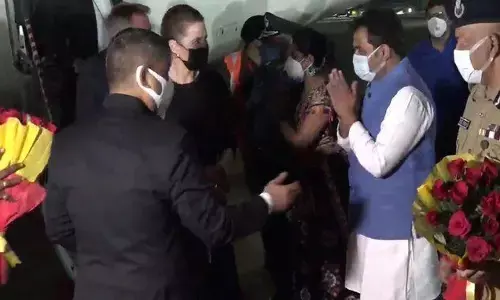 तीन दिन के दौरे पर भारत आईं डेनमार्क की पीएम शनिवार रात आगरा पहुंची