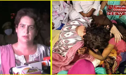 आगरा : पुलिस हिरासत में मृत सफाईकर्मी के परिवार से मिलकर भावुक हुई प्रियंका, योगी सरकार पर लगाए ये आरोप