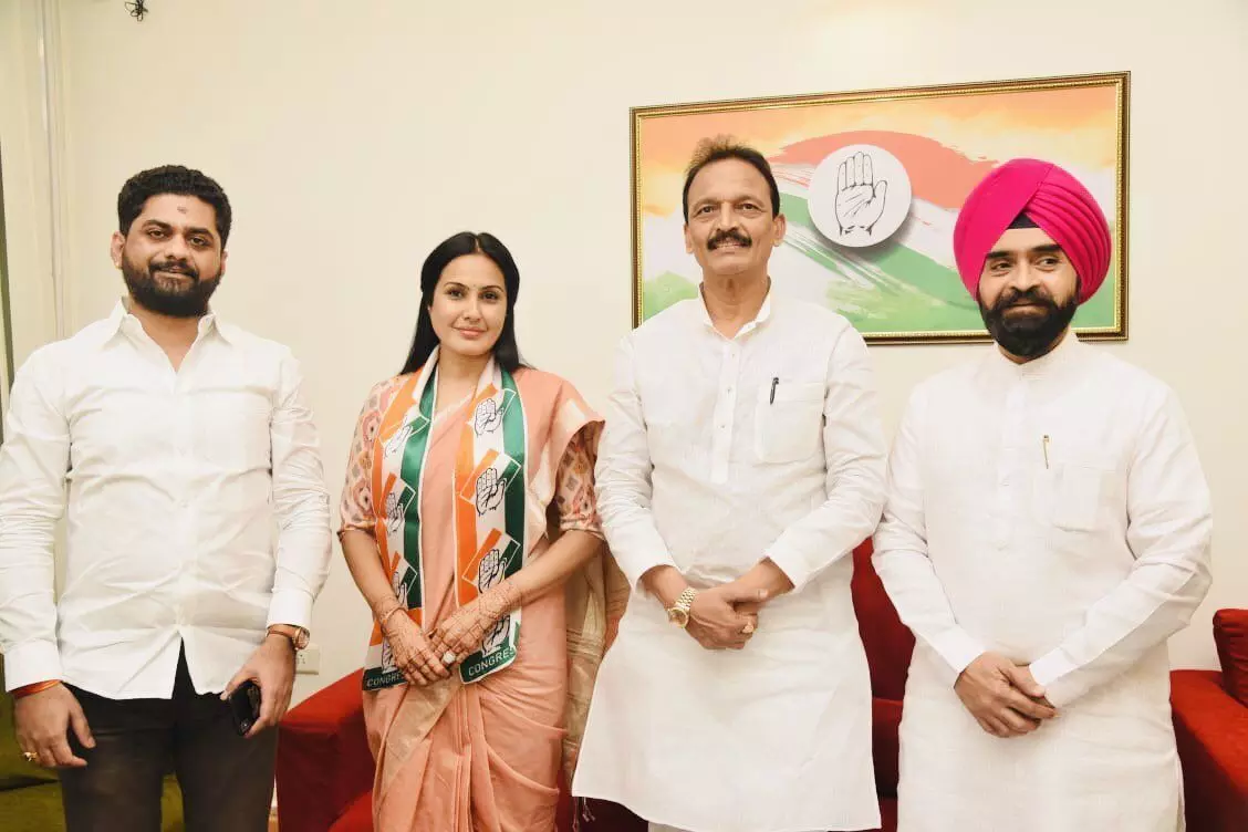 अभिनेत्री काम्या पंजाबी कांग्रेस में शामिल अभिनेत्री काम्या पंजाबी कांग्रेस में शामिल