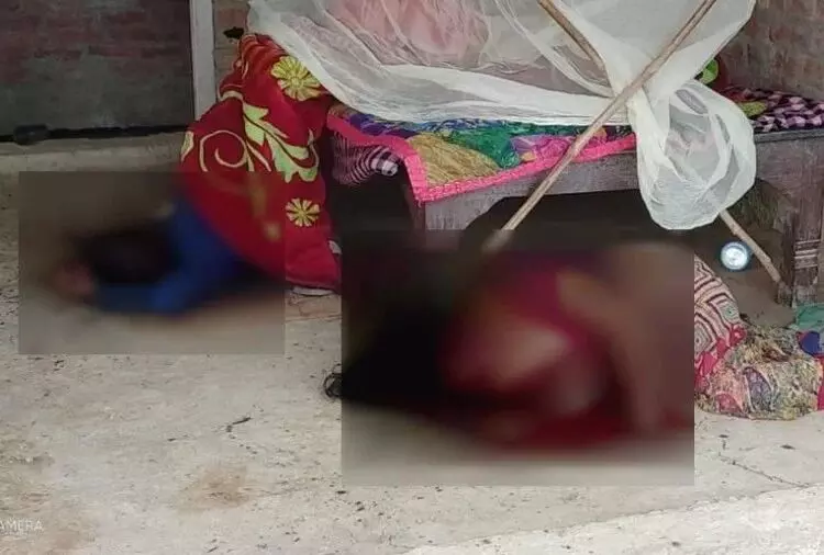 घर में सो रही महिला की धारदार हथियार से गला काटकर हत्या