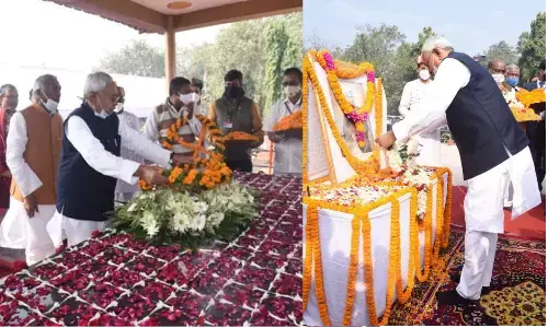 जयंती के अवसर पर देशरत्न डॉ० राजेन्द्र प्रसाद को मुख्यमंत्री ने किया नमन जयंती के अवसर पर देशरत्न डॉ० राजेन्द्र प्रसाद को मुख्यमंत्री ने किया नमन