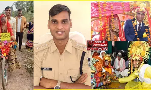 शादी के बाद साइकिल पर बैठा कर अपनी दुल्हन विदा कर ले गए DSP साहब, तस्वीरें वायरल