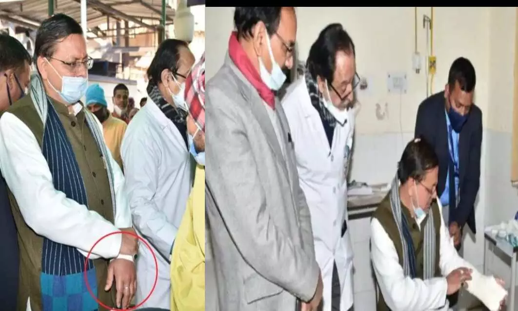 सीएम पुष्कर धामी की उंगली में फैक्चर, डॉक्टरों ने चढ़ाया पलास्टर सीएम पुष्कर धामी की उंगली में फैक्चर, डॉक्टरों ने चढ़ाया पलास्टर