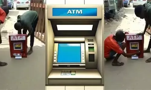 ATM का कैश बॉक्स नहीं खुला तो  चोर पूरी मशीन ही उठा ले गए ATM का कैश बॉक्स नहीं खुला तो  चोर पूरी मशीन ही उठा ले गए