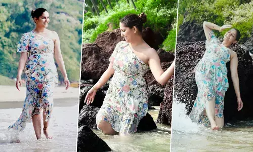 Sapna Choudhary ने गोवा के बीच पर खूबसूरत अंदाज में किया पोज, पानी में आग लगा रही हैं उनकी ये Hot Photos