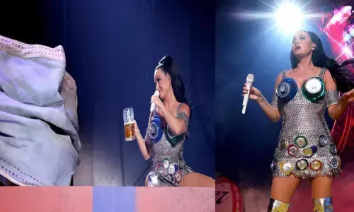Beer Can Bra Dress: सिंगर Katy Perry ने स्टेज शो में पहनी बियर कैन ब्रा, अनोखा लुक देख लोगों के उड़े होश