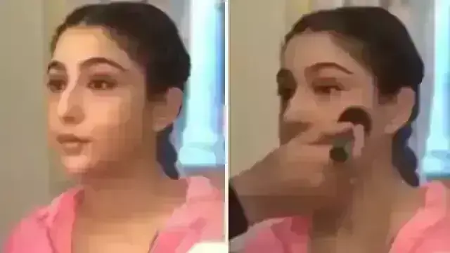 सारा अली खान के मेकअप की वीडियो रिकॉर्डिंग के दौरान हुआ हादसा सारा अली खान के मेकअप की वीडियो रिकॉर्डिंग के दौरान हुआ हादसा
