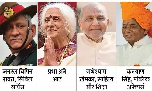 CDS बिपिन रावत, कल्याण सिंह समेत 4 हस्तियों को पद्म विभूषण, 128 लोगों को मिलेंगे पद्म पुरस्कार, देंखे पूरी लिस्ट CDS बिपिन रावत, कल्याण सिंह समेत 4 हस्तियों को पद्म विभूषण, 128 लोगों को मिलेंगे पद्म पुरस्कार, देंखे पूरी लिस्ट