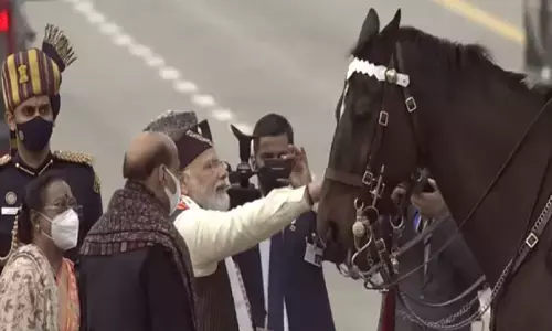 राष्ट्रपति के सुरक्षा बेड़े में शामिल घोड़ा विराट आज हुआ रिटायर, जानिए इसकी खूबियां राष्ट्रपति के सुरक्षा बेड़े में शामिल घोड़ा विराट आज हुआ रिटायर, जानिए इसकी खूबियां