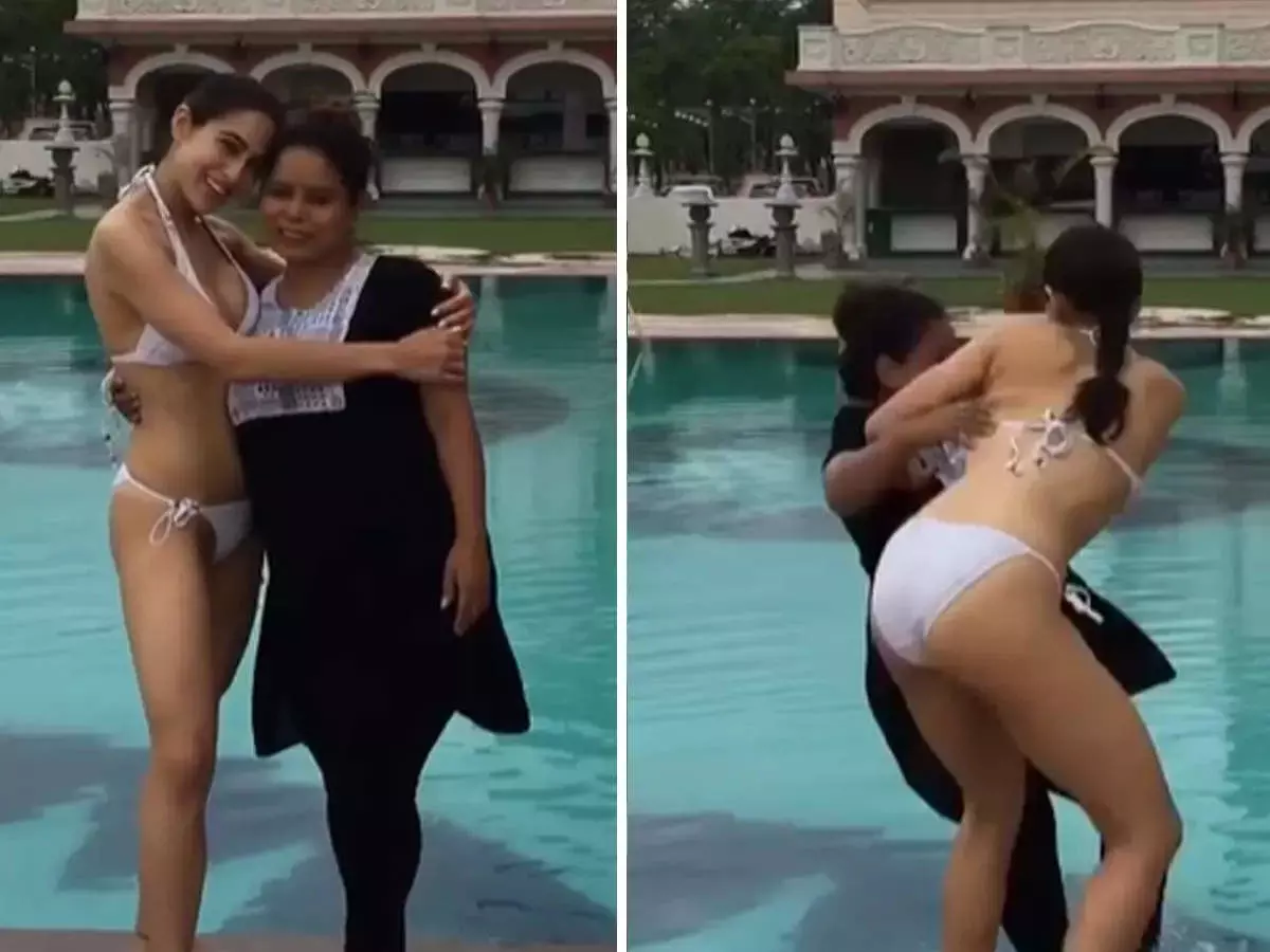 Sara Ali Khan Bikini: सारा अली खान ने स्विमिंग पूल के पास स्पॉट गर्ल के साथ कि मस्ती, वीडियो तेजी से हो रहा है वायरल Sara Ali Khan Bikini: सारा अली खान ने स्विमिंग पूल के पास स्पॉट गर्ल के साथ कि मस्ती, वीडियो तेजी से हो रहा है वायरल