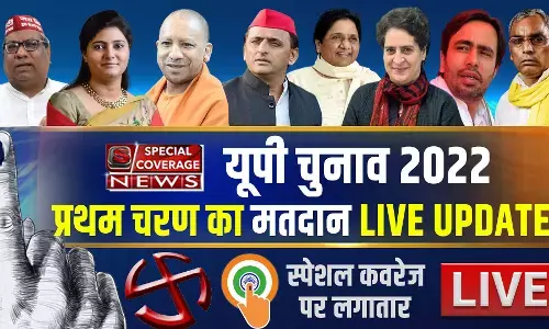 UP Elections 2022 Phase 1 Voting : UP Election 2022: पहले चरण में शाम 6 बजे तक 57.79% से अधिक मतदान, कैराना में सबसे ज्यादा वोटिंग UP Elections 2022 Phase 1 Voting : UP Election 2022: पहले चरण में शाम 6 बजे तक 57.79% से अधिक मतदान, कैराना में सबसे ज्यादा वोटिंग
