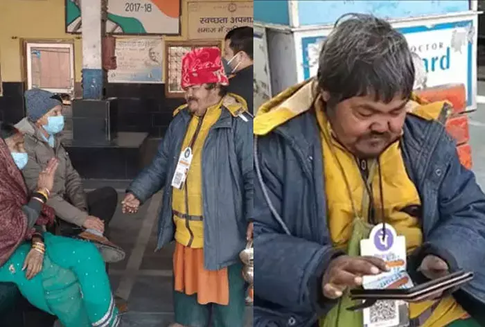ये है देश का पहला डिजिटल भिखारी, फोनपे, गूगलपे पर लेता है भीख, गले में लटकाकर रखता है QR Code