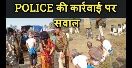 बिहार में पुलिस का तालीबानी चेहरा, गया में बालू उठाव का विरोध करने वाले ग्रामीणों का हाथ-पैर बांधकर पीटा