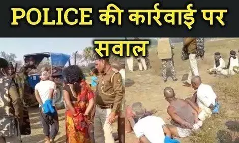 बिहार में पुलिस का तालीबानी चेहरा, गया में बालू उठाव का विरोध करने वाले ग्रामीणों का हाथ-पैर बांधकर पीटा बिहार में पुलिस का तालीबानी चेहरा, गया में बालू उठाव का विरोध करने वाले ग्रामीणों का हाथ-पैर बांधकर पीटा