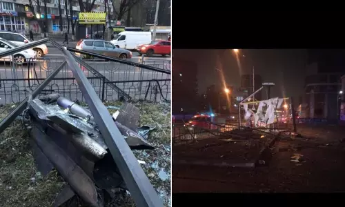 Russia vs Ukraine War: यूक्रेन पर रूस के मिसाइल हमले से कैसे मची तबाही, देखें पहली तस्वीरें