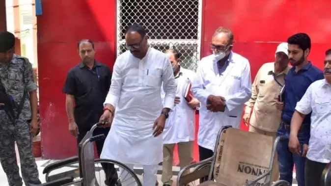 Deputy CM Brajesh Pathak arrived Civil Hospital