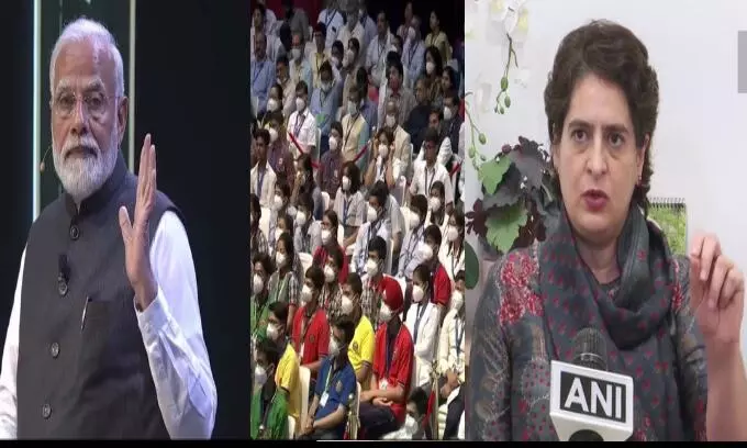 प्रियंका गांधी ने परीक्षा पे चर्चा के बहाने पीएम मोदी पर कसा तंज प्रियंका गांधी ने परीक्षा पे चर्चा के बहाने पीएम मोदी पर कसा तंज