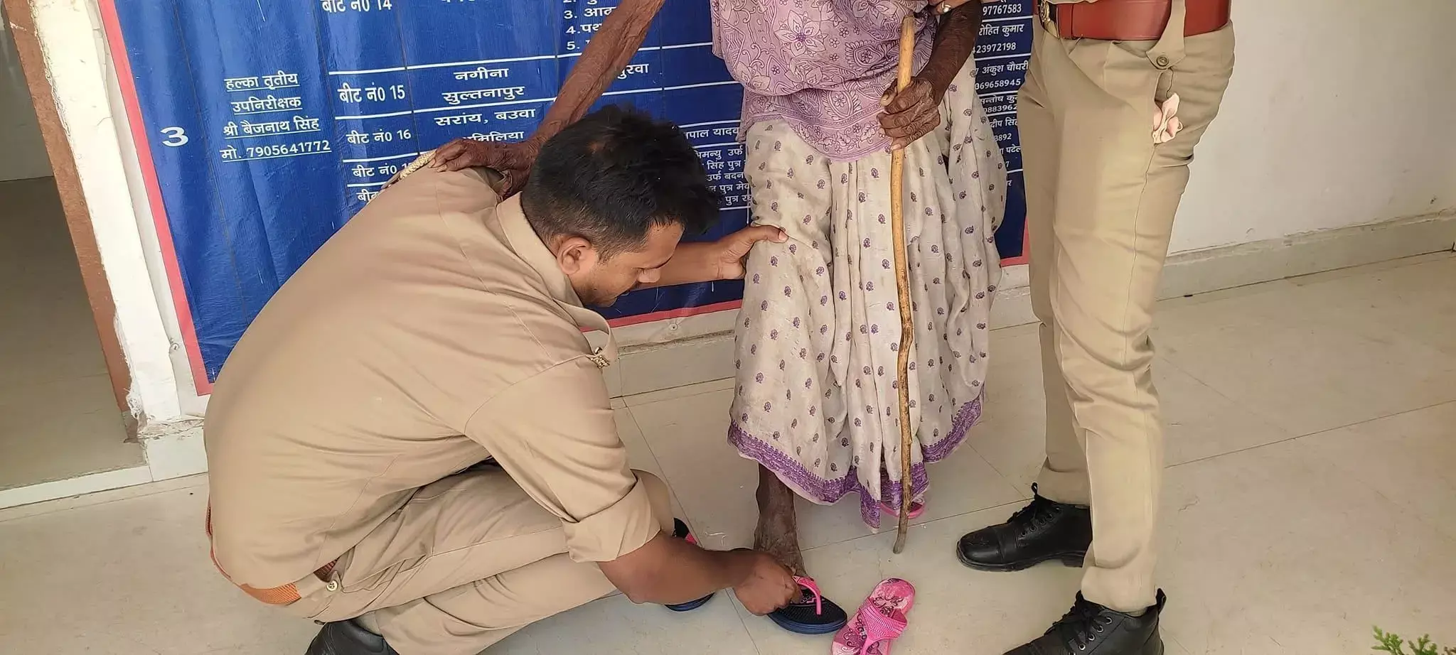 थाने के अंदर बुढ़िया माँ