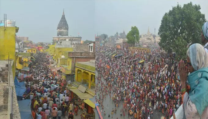 अयोध्या: जन्मोत्सव के साक्षी बनने को आतुर श्रद्धालु, भोर से ही सरयू तट पर उमड़ा आस्था का सैलाब