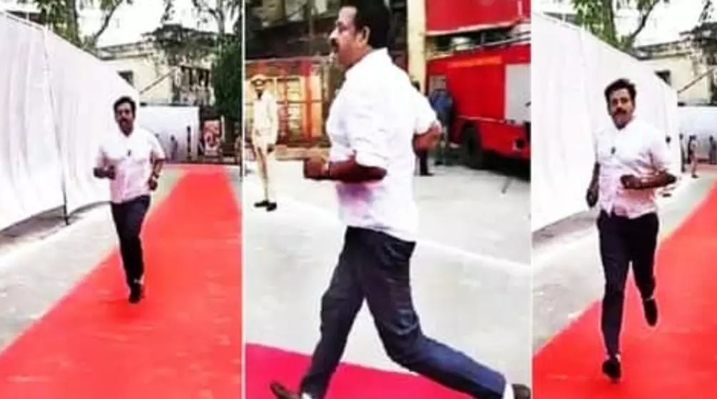 गोरखपुर में अचानक दौड़ने लगे भाजपा सांसद रवि किशन, वीडियो वायरल