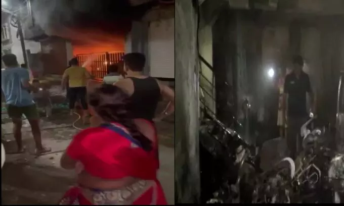 इंदौर में दो मंजिला इमारत में लगी आग, जिंदा जल गए 7 लोग, आठ लोग बुरी तरह झुलसे