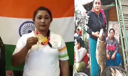 Angom Bina Devi:  गोल्ड मेडल विजेता ए बीना देवी मछली बेचने को मजूबर, कहा-मदद मिले तो आज भी ला सकती हूं पदक