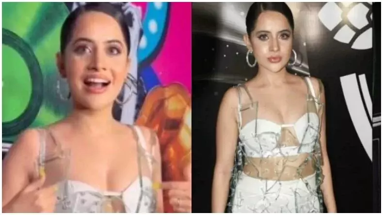 उर्फी जावेद ने कांच के टुकड़ों वाला पहनी 20 किलो की ट्रांसपैरेंट ड्रेस, देखें वीडियो उर्फी जावेद ने कांच के टुकड़ों वाला पहनी 20 किलो की ट्रांसपैरेंट ड्रेस, देखें वीडियो