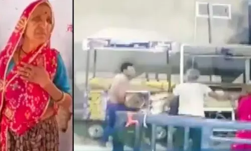बुजुर्ग महिला को डायन बता लोगों ने की जमकर पिटाई, CCTV फुटेज आया सामने