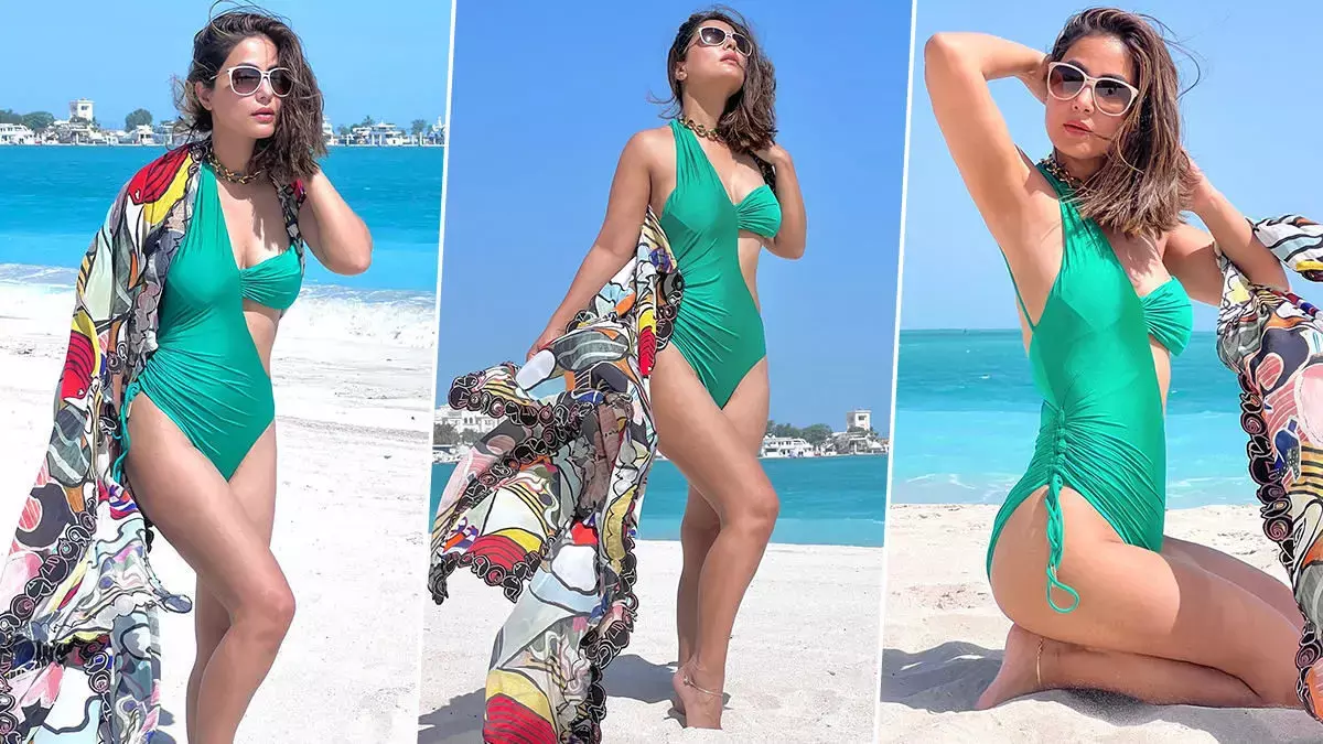 Hina Khan Sexy Video: Hina Khan ने ग्रीन स्विमसूट पहन लगाई आग, फैंस बोले-अब समझा इतनी गर्मी क्यों है