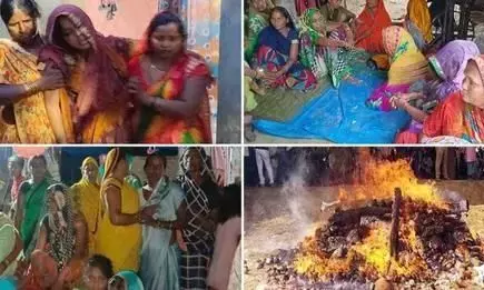 यूपी के एक ही गाँव में एक साथ जली 7 चिताएं तो फफक पड़े गांव वाले, किसी का उजड़ा सुहाग तो किसी की टूटी बुढ़ापे की लाठी जली