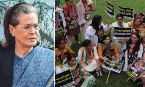 LIVE : नेशनल हेराल्ड केस में सोनिया से पूछताछ: प्रदर्शन कर रहे 75 कांग्रेस सांसद हिरासत में