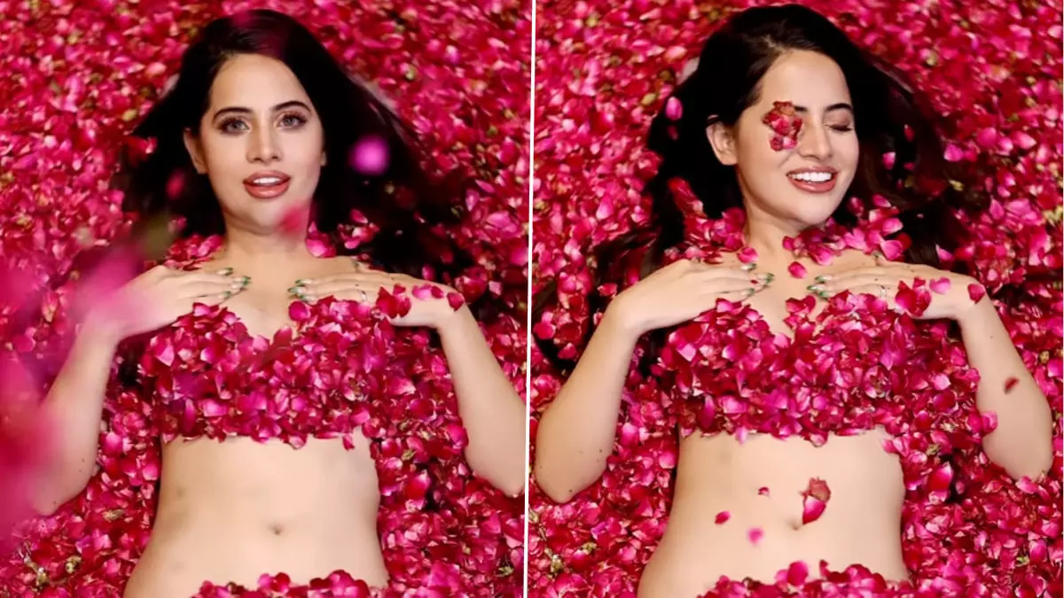 Urfi Javed Sexy Photo video: उर्फी जावेद ने सिर्फ गुलाब की पंखुड़ियों से ढकी अपनी हॉट बॉडी, यूजर्स बोले-कोई तो पंखा चला दो यार! Urfi Javed Sexy Photo video: उर्फी जावेद ने सिर्फ गुलाब की पंखुड़ियों से ढकी अपनी हॉट बॉडी, यूजर्स बोले-कोई तो पंखा चला दो यार!