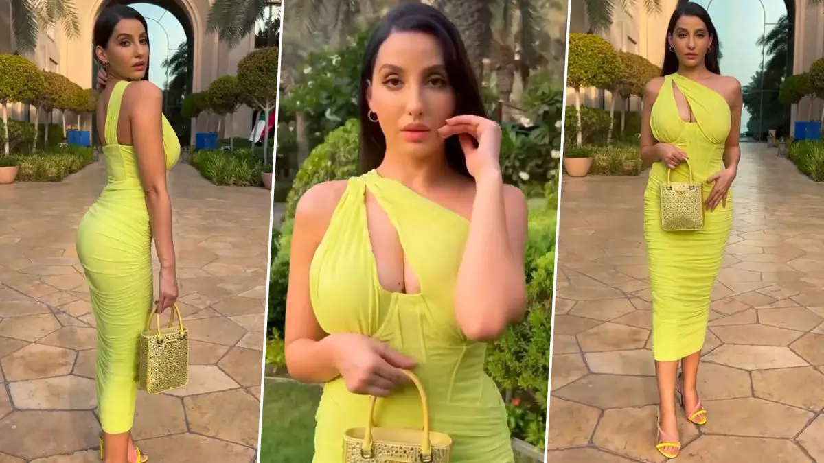 Nora Fatehi Sexy Video Photos: डीप नेक बॉडीकॉन ड्रेस में नोरा फतेही ने बढ़ाया टेम्परेचर, एक्ट्रेस का सिजलिंग अवतार देख घायल हुए फैंस