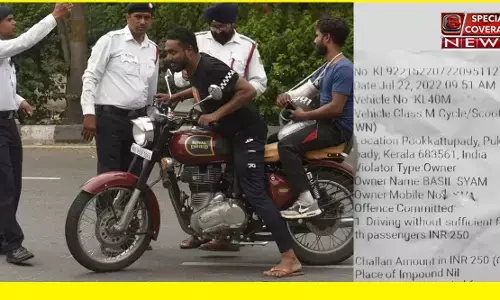 बाइक में कम पेट्रोल होने की बजह से ट्रैफिक पुलिस ने काट दिया चालान, देखकर हैरान हुए लोग?  जानें क्या है नियम