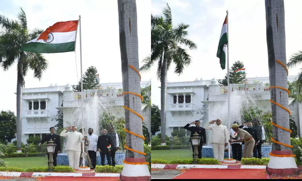 Chief Secretary hoisted the National Flag